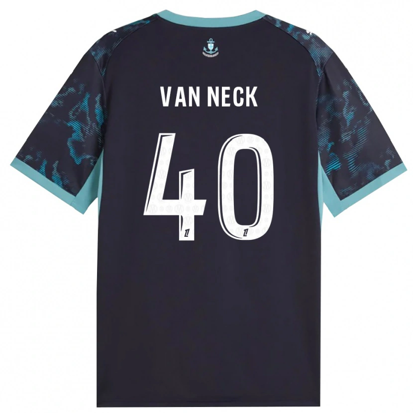 Danxen Hombre Camiseta Jelle Van Neck #40 Turquesa Pálido Blanco Negro 2ª Equipación 2026/27 La Camisa México