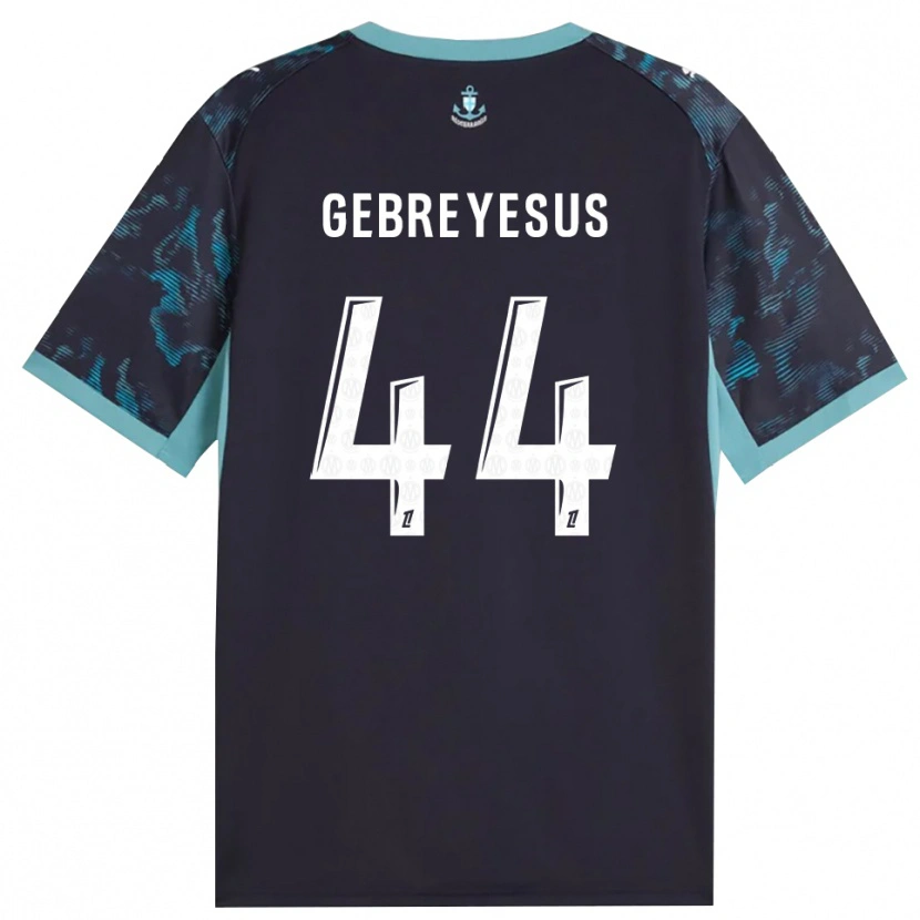 Danxen Hombre Camiseta Esey Gebreyesus #44 Turquesa Pálido Blanco Negro 2ª Equipación 2026/27 La Camisa México