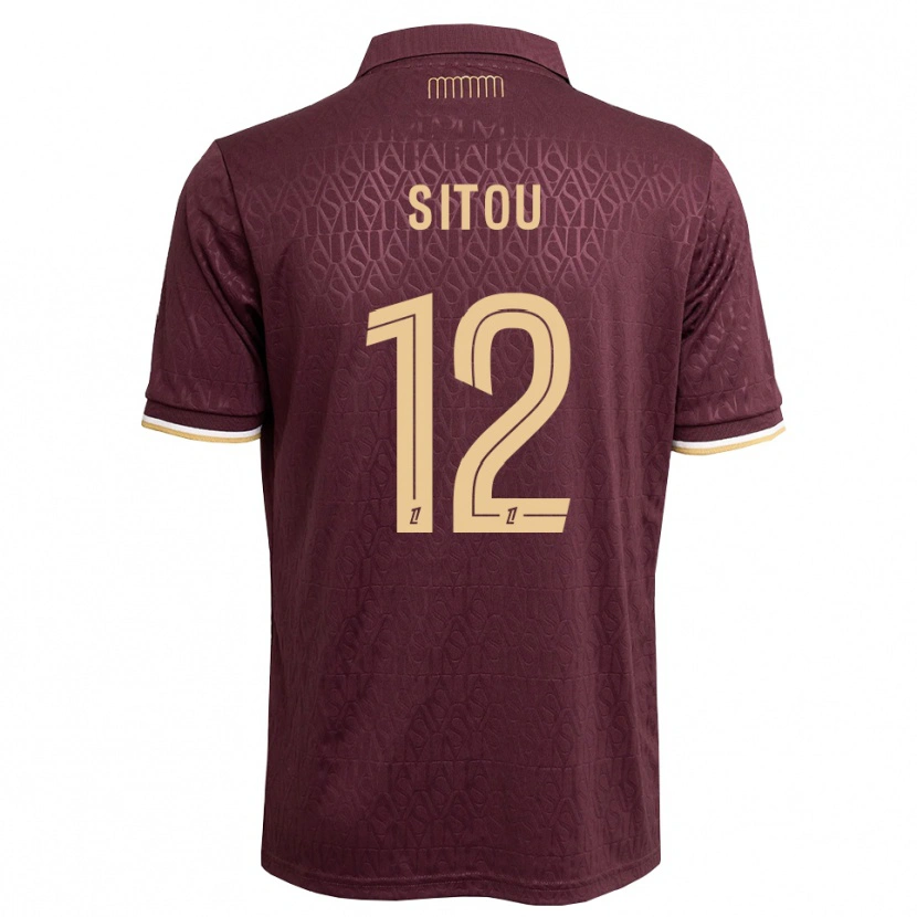 Danxen Hombre Camiseta Kévin Sitou #12 Rojo Marrón Arena 2ª Equipación 2026/27 La Camisa México