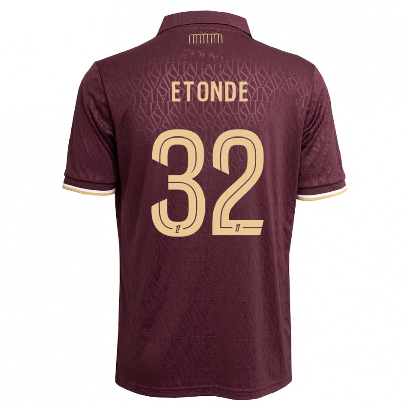 Danxen Hombre Camiseta Romaric Etonde #32 Rojo Marrón Arena 2ª Equipación 2026/27 La Camisa México