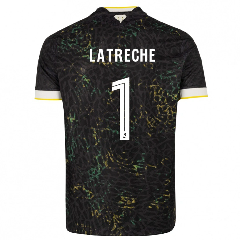 Danxen Hombre Camiseta Yanis Latreche #1 Negro Blanco Amarillo 2ª Equipación 2026/27 La Camisa México