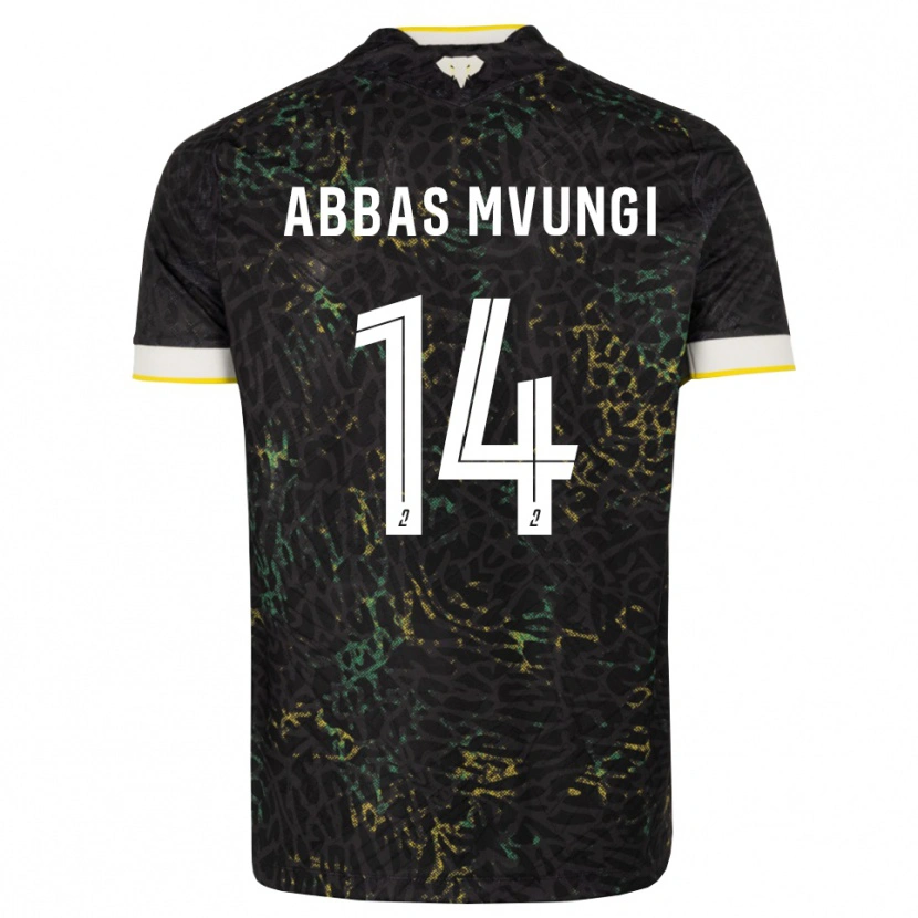 Danxen Hombre Camiseta Omar Abbas Mvungi #14 Negro Blanco Amarillo 2ª Equipación 2026/27 La Camisa México