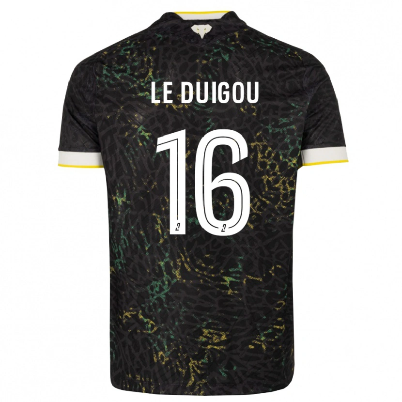 Danxen Hombre Camiseta Daniel Le Duigou #16 Negro Blanco Amarillo 2ª Equipación 2026/27 La Camisa México