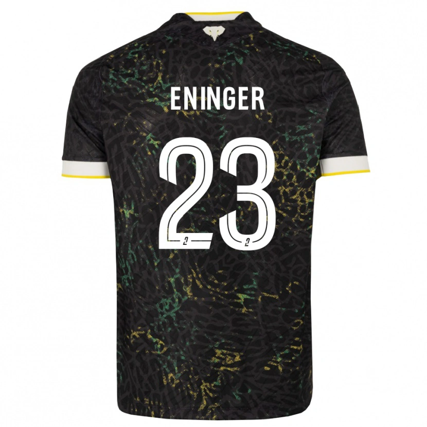 Danxen Hombre Camiseta Thelma Eninger #23 Negro Blanco Amarillo 2ª Equipación 2026/27 La Camisa México