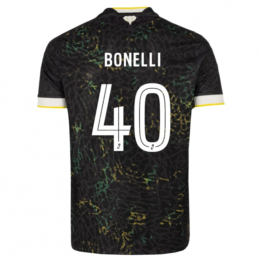 Danxen Hombre Camiseta Lucas Bonelli #40 Negro Blanco Amarillo 2ª Equipación 2026/27 La Camisa México