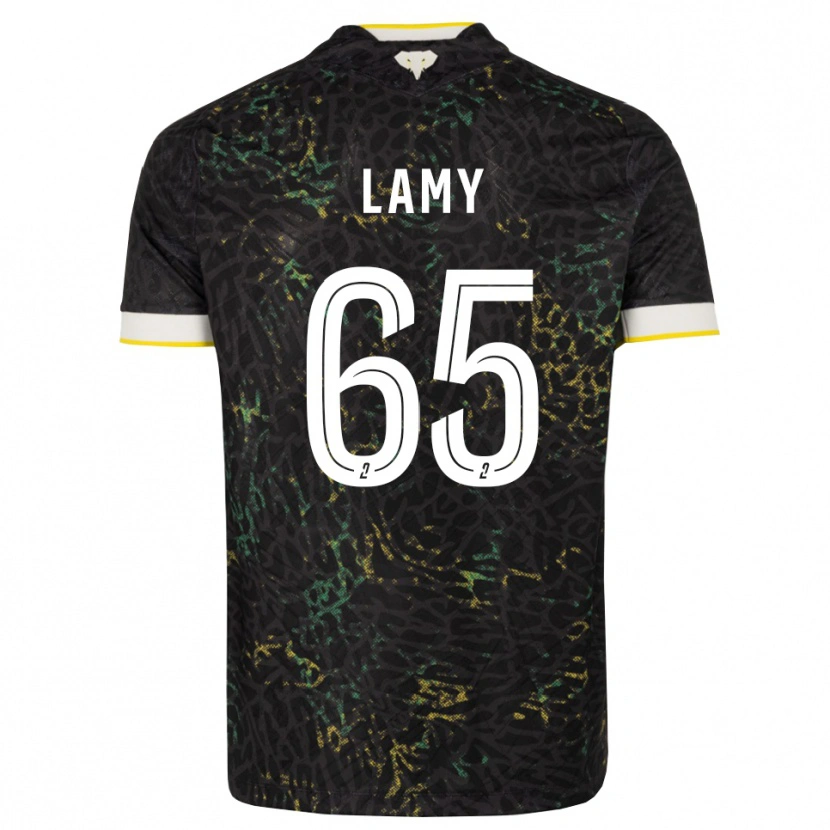 Danxen Hombre Camiseta Hugo Lamy #65 Negro Blanco Amarillo 2ª Equipación 2026/27 La Camisa México