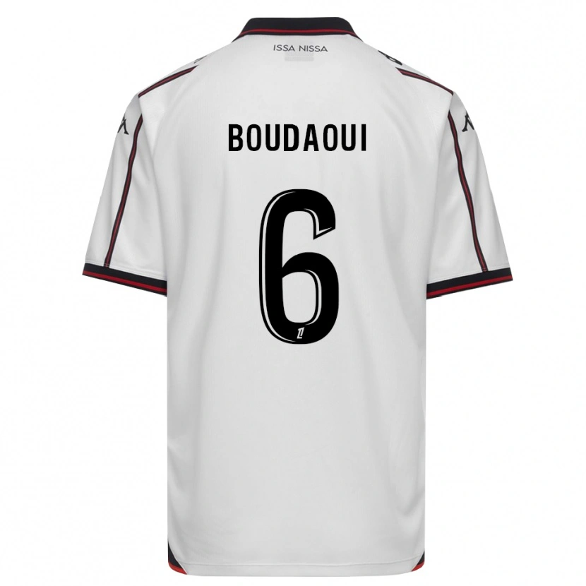 Danxen Hombre Camiseta Hicham Boudaoui #6 Negro Blanco 2ª Equipación 2026/27 La Camisa México
