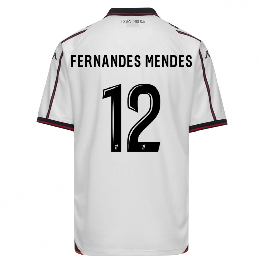 Danxen Hombre Camiseta Mathis Fernandes Mendes #12 Negro Blanco 2ª Equipación 2026/27 La Camisa México