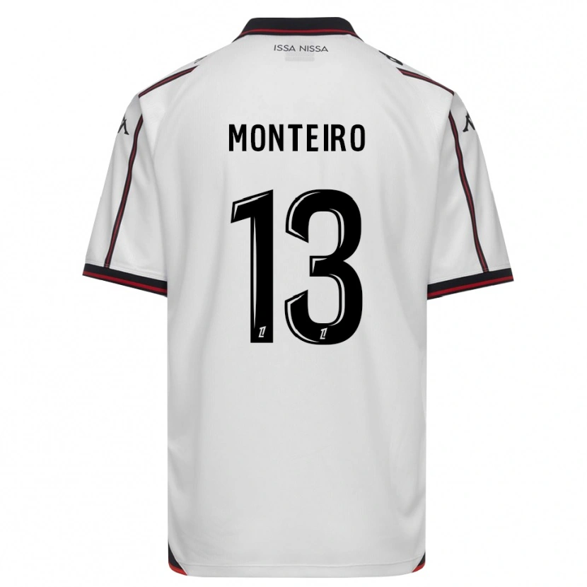 Danxen Hombre Camiseta Laurenzo Monteiro #13 Negro Blanco 2ª Equipación 2026/27 La Camisa México
