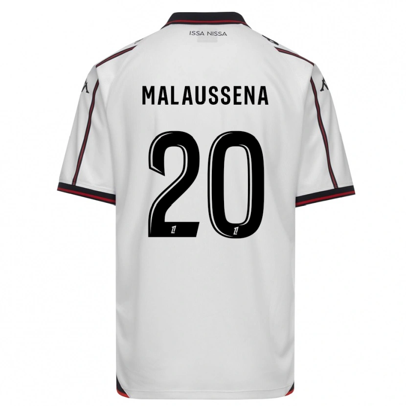 Danxen Hombre Camiseta Angela Malaussena #20 Negro Blanco 2ª Equipación 2026/27 La Camisa México