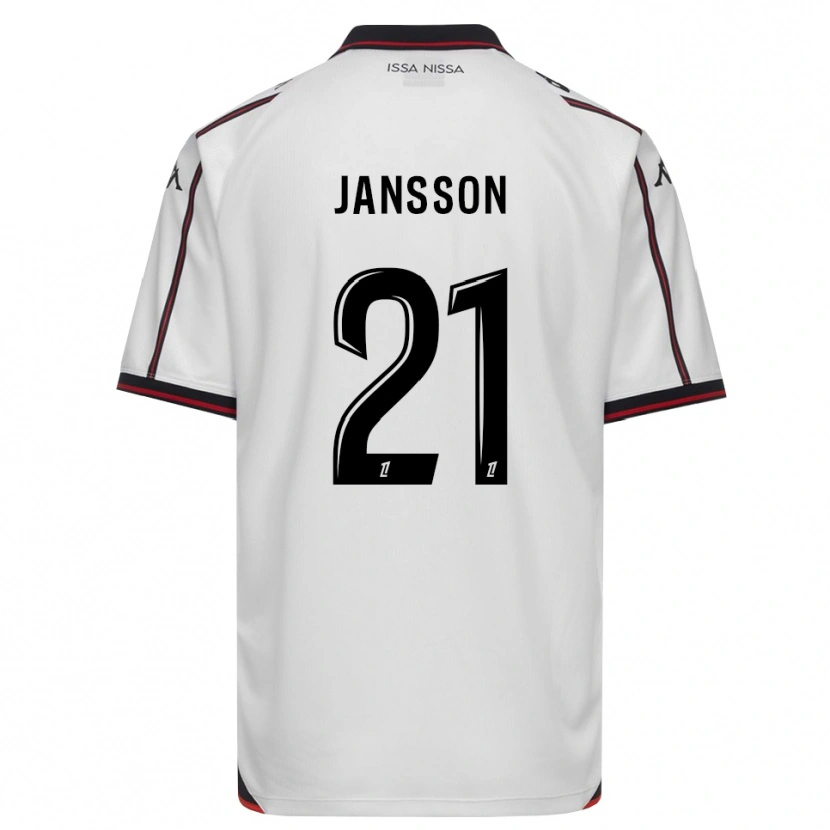 Danxen Hombre Camiseta Isak Jansson #21 Negro Blanco 2ª Equipación 2026/27 La Camisa México