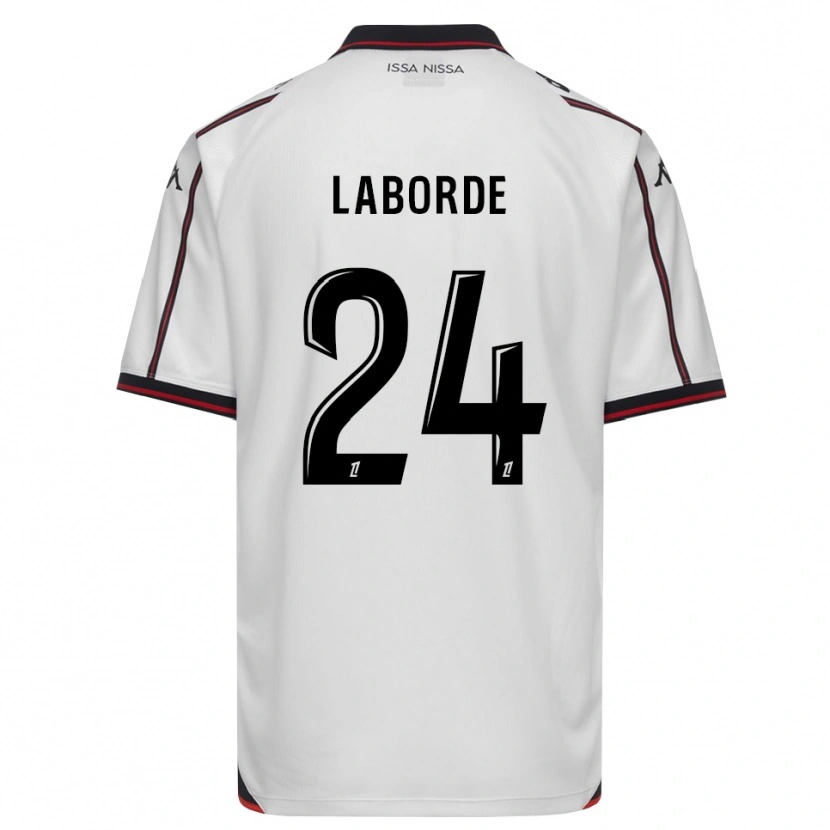 Danxen Hombre Camiseta Gaëtan Laborde #24 Negro Blanco 2ª Equipación 2026/27 La Camisa México