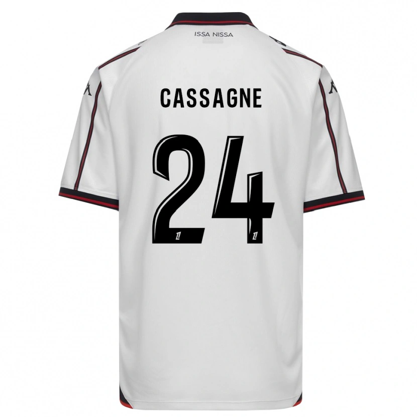 Danxen Hombre Camiseta Léa Cassagne #24 Negro Blanco 2ª Equipación 2026/27 La Camisa México
