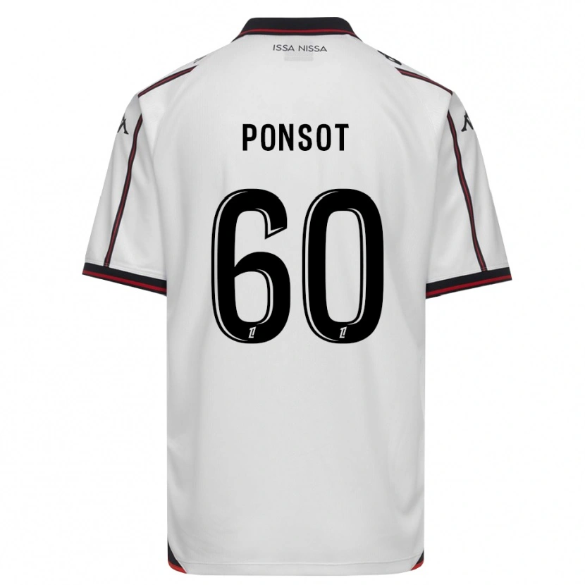 Danxen Hombre Camiseta Martin Ponsot #60 Negro Blanco 2ª Equipación 2026/27 La Camisa México