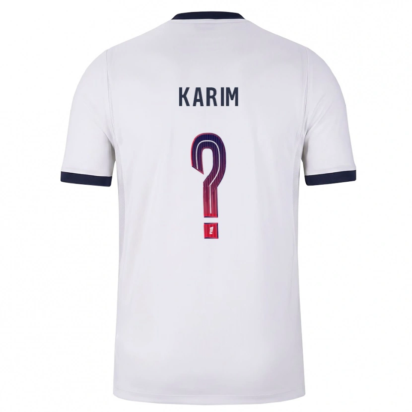 Danxen Hombre Camiseta Élie Karim #0 Blanco Negro Rojo 2ª Equipación 2026/27 La Camisa México