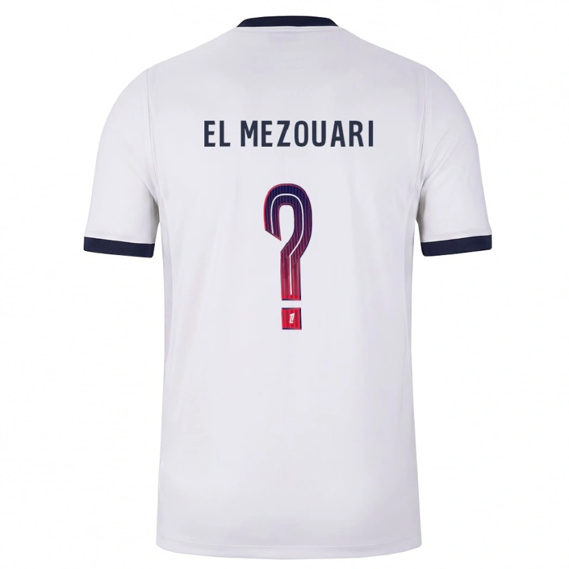 Danxen Hombre Camiseta Abde-Chahid El Mezouari #0 Blanco Negro Rojo 2ª Equipación 2026/27 La Camisa México