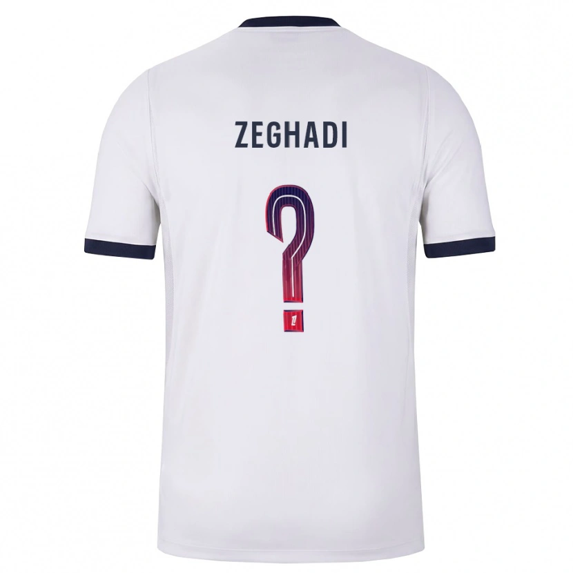 Danxen Hombre Camiseta Souleyman Zeghadi #0 Blanco Negro Rojo 2ª Equipación 2026/27 La Camisa México