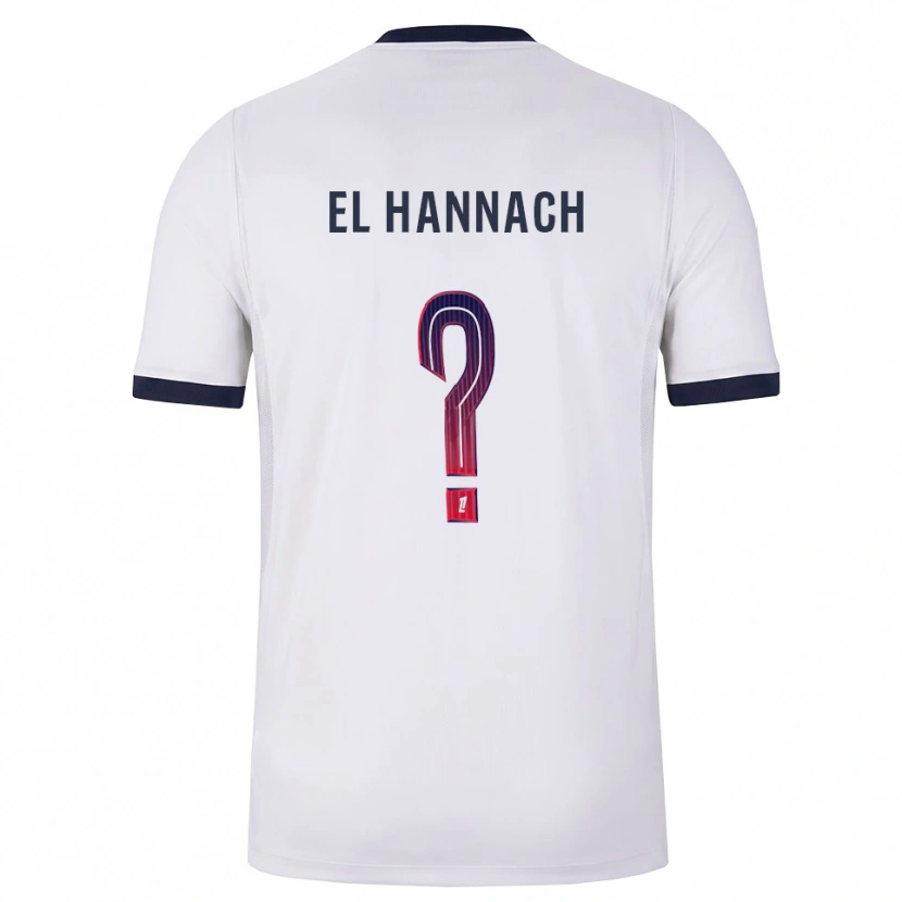 Danxen Hombre Camiseta Younes El Hannach #0 Blanco Negro Rojo 2ª Equipación 2026/27 La Camisa México