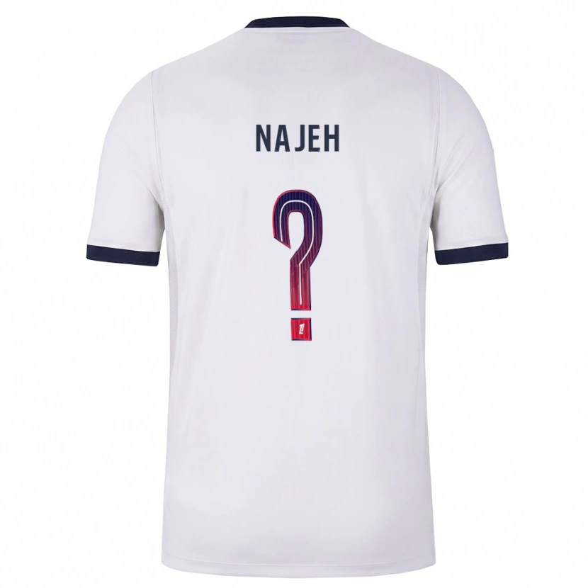 Danxen Hombre Camiseta Kais Najeh #0 Blanco Negro Rojo 2ª Equipación 2026/27 La Camisa México