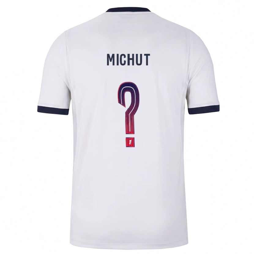 Danxen Hombre Camiseta Etienne Michut #0 Blanco Negro Rojo 2ª Equipación 2026/27 La Camisa México