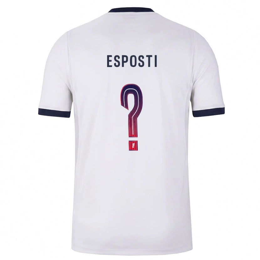 Danxen Hombre Camiseta Ines Degli Esposti #0 Blanco Negro Rojo 2ª Equipación 2026/27 La Camisa México