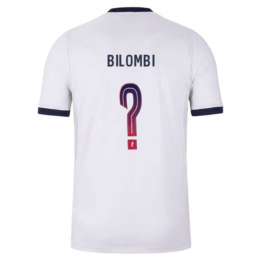 Danxen Hombre Camiseta Landryna Lushimba Bilombi #0 Blanco Negro Rojo 2ª Equipación 2026/27 La Camisa México