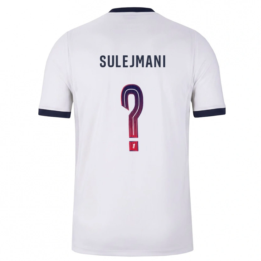 Danxen Hombre Camiseta Lora Sulejmani #0 Blanco Negro Rojo 2ª Equipación 2026/27 La Camisa México