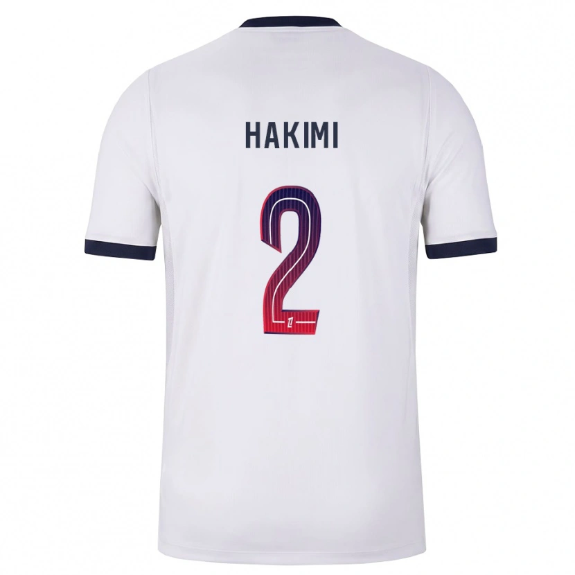 Danxen Hombre Camiseta Achraf Hakimi #2 Blanco Negro Rojo 2ª Equipación 2026/27 La Camisa México