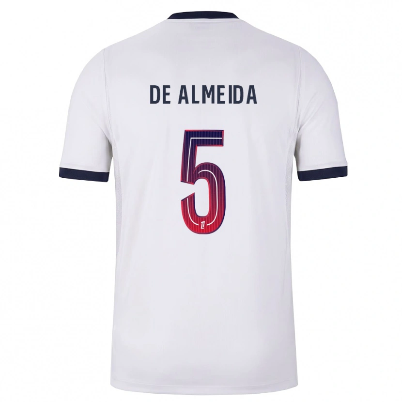 Danxen Hombre Camiseta Elisa De Almeida #5 Blanco Negro Rojo 2ª Equipación 2026/27 La Camisa México