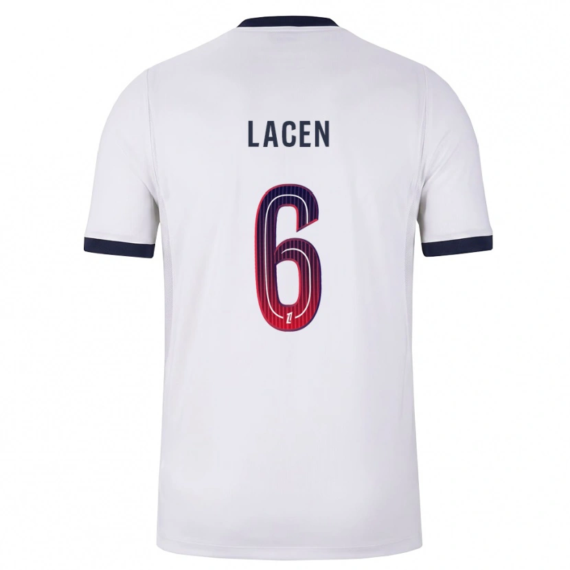 Danxen Hombre Camiseta Michaël Lacen #6 Blanco Negro Rojo 2ª Equipación 2026/27 La Camisa México