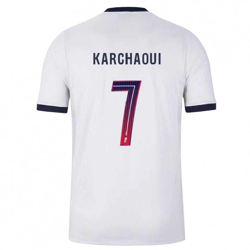 Danxen Hombre Camiseta Sakina Karchaoui #7 Blanco Negro Rojo 2ª Equipación 2026/27 La Camisa México