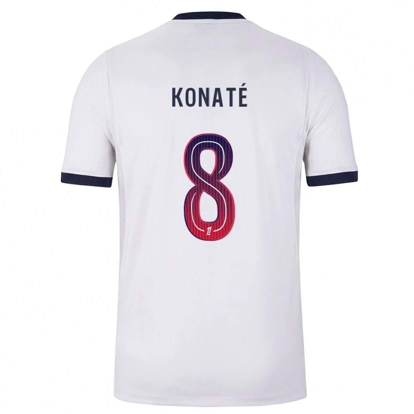 Danxen Hombre Camiseta Seydou Konaté #8 Blanco Negro Rojo 2ª Equipación 2026/27 La Camisa México