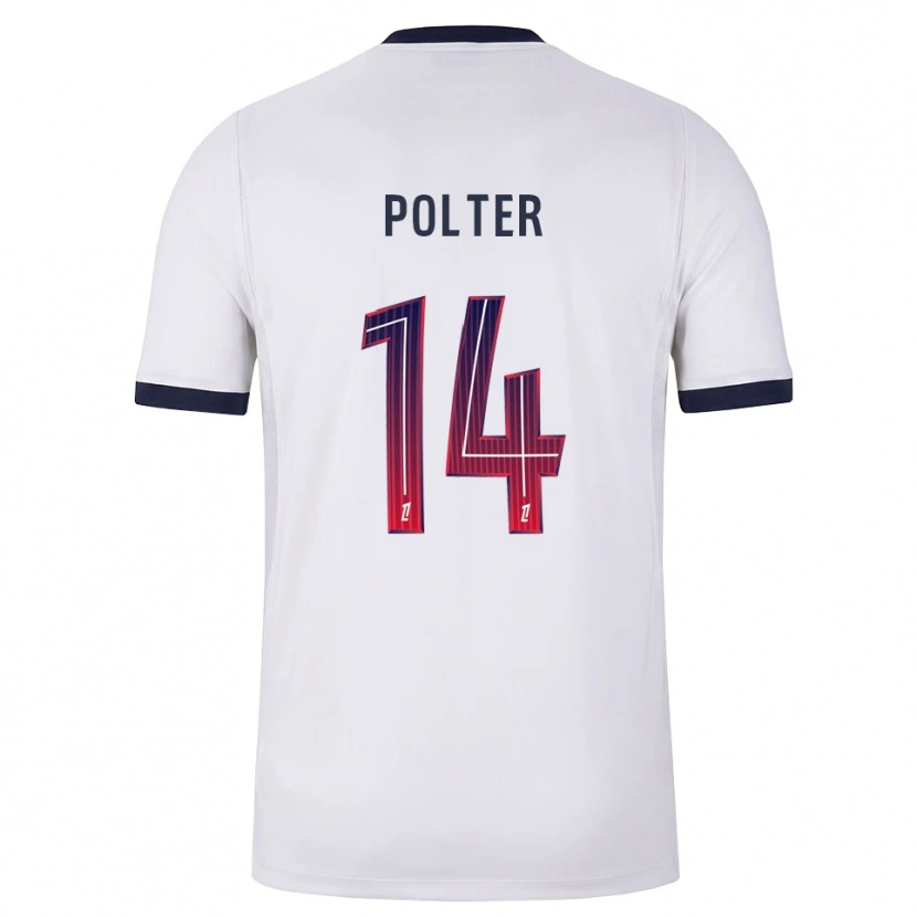 Danxen Hombre Camiseta Ewan Polter #14 Blanco Negro Rojo 2ª Equipación 2026/27 La Camisa México