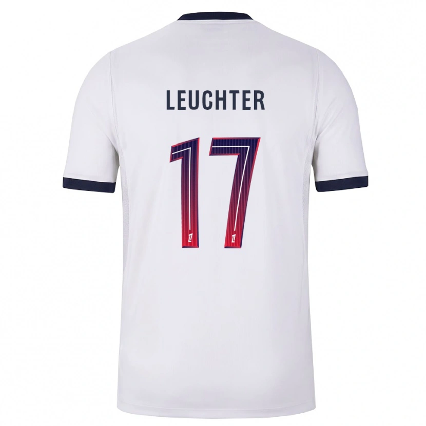 Danxen Hombre Camiseta Romée Leuchter #17 Blanco Negro Rojo 2ª Equipación 2026/27 La Camisa México