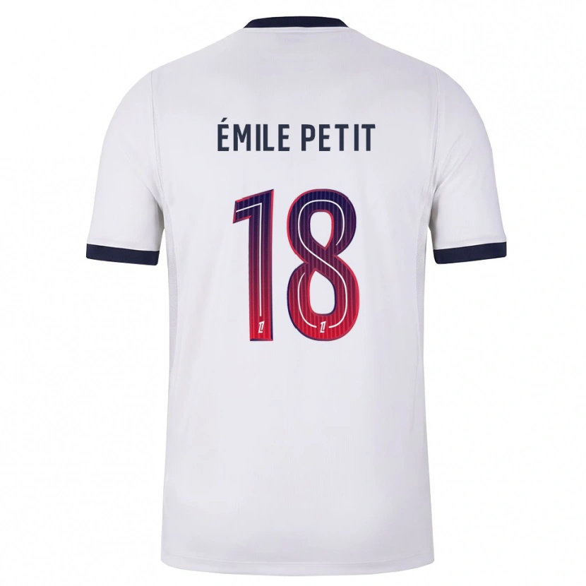 Danxen Hombre Camiseta Noé Émile Petit #18 Blanco Negro Rojo 2ª Equipación 2026/27 La Camisa México