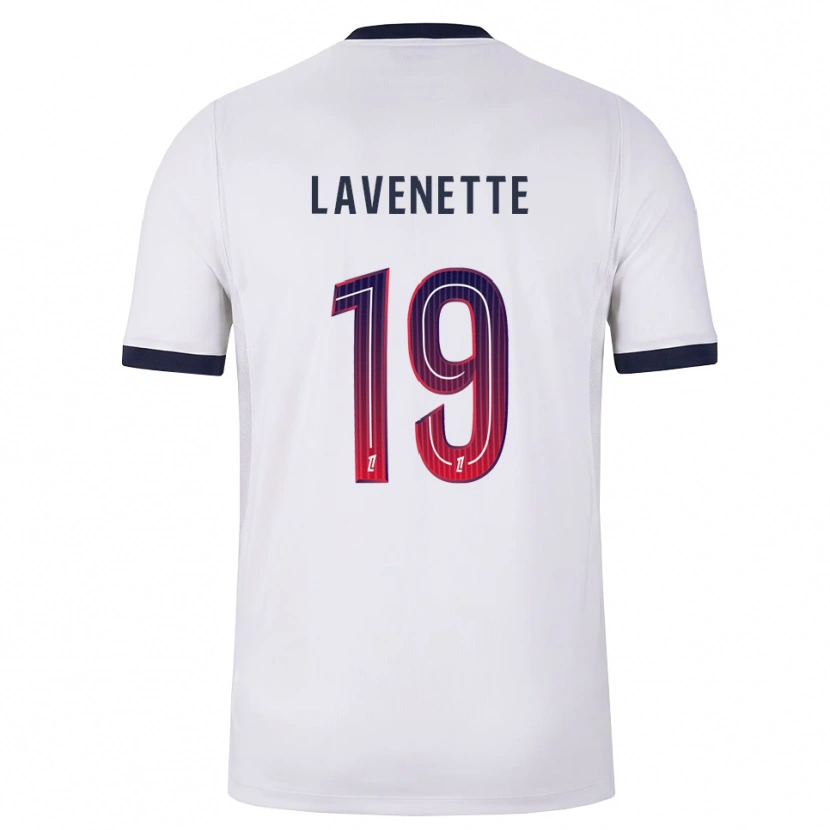 Danxen Hombre Camiseta Mathias Lavenette #19 Blanco Negro Rojo 2ª Equipación 2026/27 La Camisa México