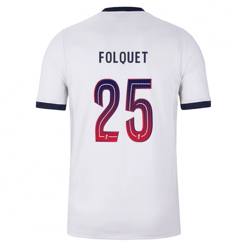 Danxen Hombre Camiseta Magnaba Folquet #25 Blanco Negro Rojo 2ª Equipación 2026/27 La Camisa México