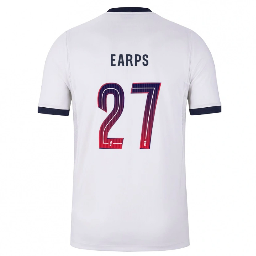 Danxen Hombre Camiseta Mary Earps #27 Blanco Negro Rojo 2ª Equipación 2026/27 La Camisa México