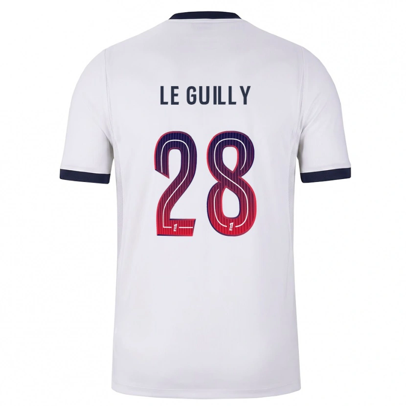 Danxen Hombre Camiseta Jade Le Guilly #28 Blanco Negro Rojo 2ª Equipación 2026/27 La Camisa México