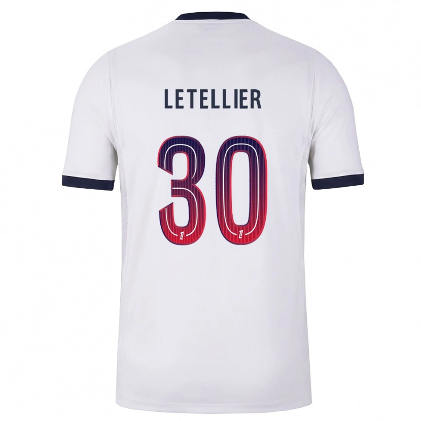 Danxen Hombre Camiseta Alexandre Letellier #30 Blanco Negro Rojo 2ª Equipación 2026/27 La Camisa México