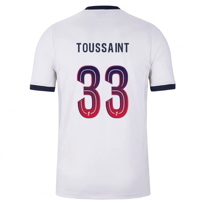 Danxen Hombre Camiseta Océane Toussaint #33 Blanco Negro Rojo 2ª Equipación 2026/27 La Camisa México
