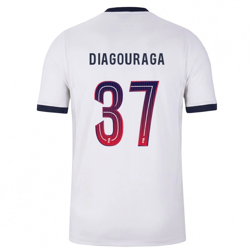Danxen Hombre Camiseta Toumani Diagouraga #37 Blanco Negro Rojo 2ª Equipación 2026/27 La Camisa México