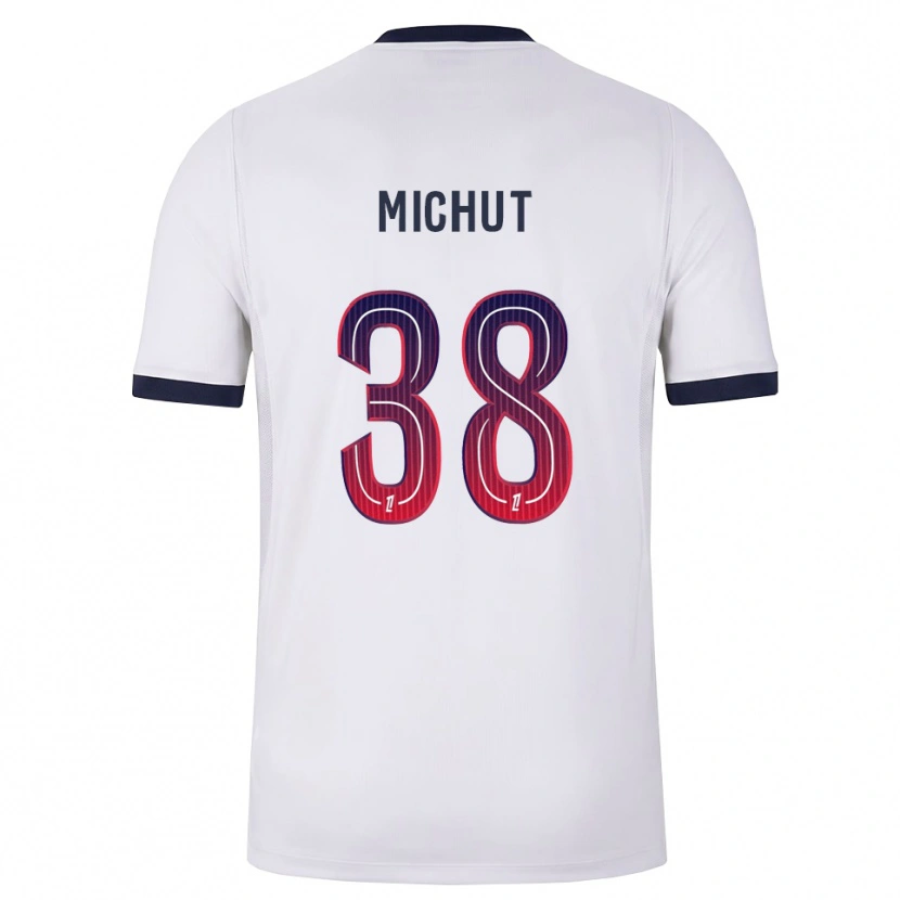 Danxen Hombre Camiseta Edouard Michut #38 Blanco Negro Rojo 2ª Equipación 2026/27 La Camisa México