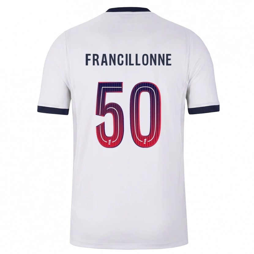 Danxen Hombre Camiseta Bryan Francillonne #50 Blanco Negro Rojo 2ª Equipación 2026/27 La Camisa México