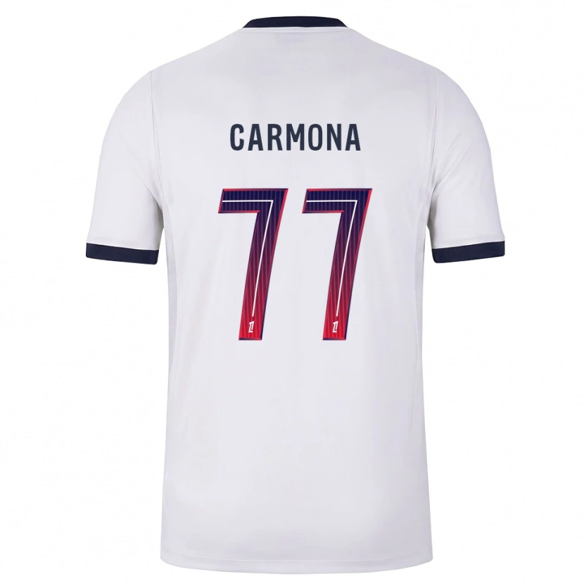 Danxen Hombre Camiseta Olga Carmona #77 Blanco Negro Rojo 2ª Equipación 2026/27 La Camisa México