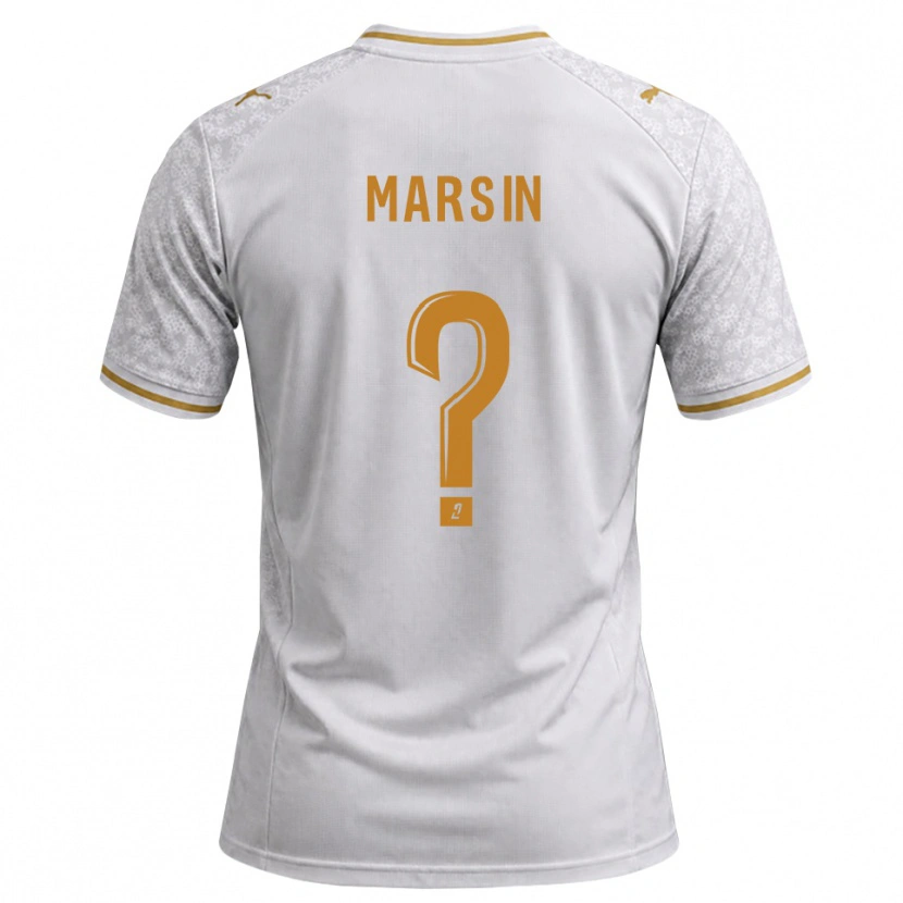 Danxen Hombre Camiseta Antonin Marsin #0 Blanco Gris Dorado 2ª Equipación 2026/27 La Camisa México