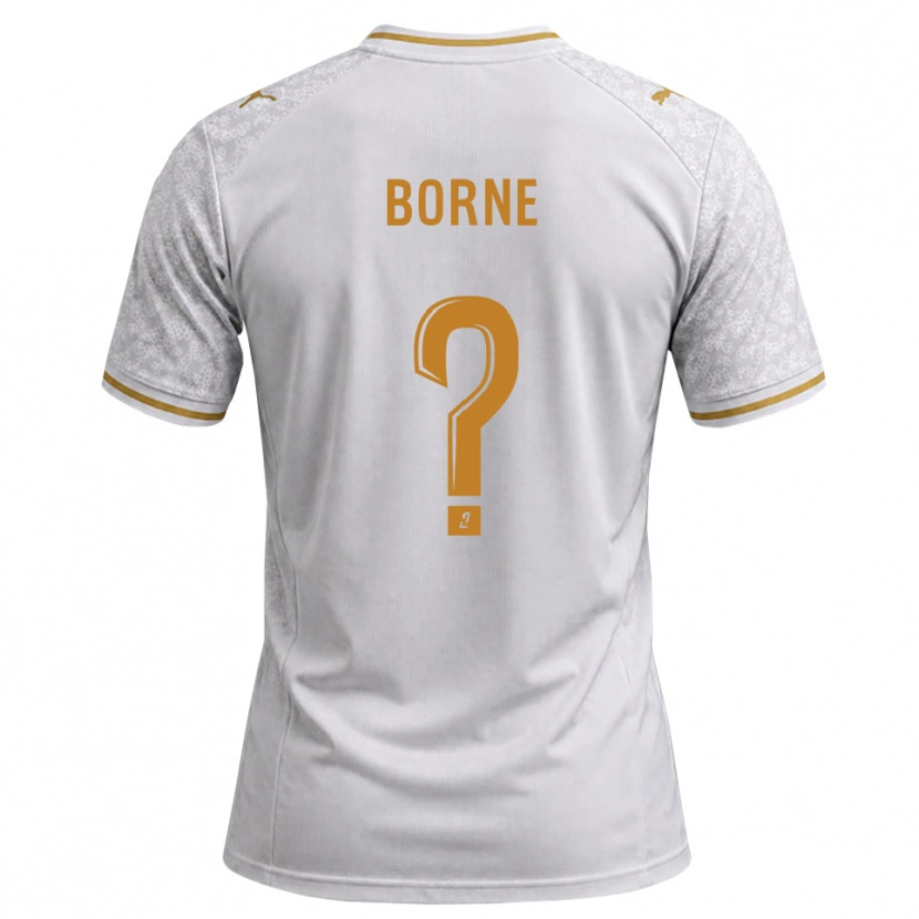 Danxen Hombre Camiseta Melvin Borne #0 Blanco Gris Dorado 2ª Equipación 2026/27 La Camisa México