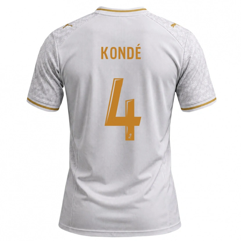 Danxen Hombre Camiseta Jean-Charles Kondé #4 Blanco Gris Dorado 2ª Equipación 2026/27 La Camisa México