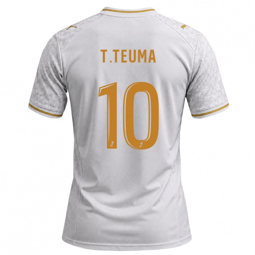 Danxen Hombre Camiseta Teddy Teuma #10 Blanco Gris Dorado 2ª Equipación 2026/27 La Camisa México
