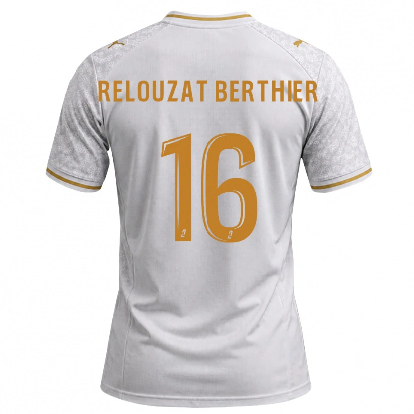 Danxen Hombre Camiseta Maxime Relouzat Berthier #16 Blanco Gris Dorado 2ª Equipación 2026/27 La Camisa México